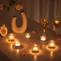 Bougeoir en verre clair porte-lumière de thé mini bougeoirs flottants pour la maison fête de noël centres de table décor