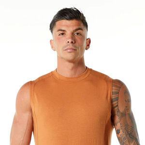 Camiseta sin mangas de algodón sin mangas de diseño OEM tendencia 2025 camiseta sin mangas para hombre a precio bajo alta calidad transpirable sostenible de secado rápido - Product Image 5
