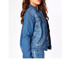Vestes en jean pour femmes à prix de gros de haute qualité Veste d'extérieur en jean décontractée Veste en jean surdimensionnée à boutons de BD - Product Image 3