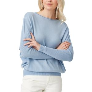 Suéteres de punto de playa informales sueltos de manga larga con cuello redondo y logotipo personalizado para mujer - Product Image 1