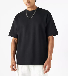 2025 Oversize 100% algodón Drop Shoulder camiseta de alta calidad Boxy Fit con estampado digital liso - Product Image 1