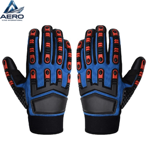 Guantes Mecánicos de Primera Calidad para Protección en Trabajos Industriales, de Cuero y Neopreno, con Protección TPR Resistente a Impactos - Product Image 6