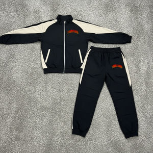 Ensemble 2 pièces coupe-vent de sport pour hommes, en nylon et polyester, survêtements de jogging, coupe-vent, vente en gros de survêtements 2 tons - Product Image 1