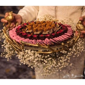 Bol à chocolat décoratif forme ronde grand design couleur or collations et bonbons de table plateau de service et bols fournitures - Product Image 6