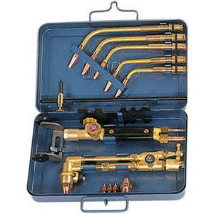Ensemble de chalumeaux de soudage et de découpe à l'acétylène et à l'oxygène en cuivre, laiton et acier inoxydable 3179ga, 17 pièces - Product Image 1