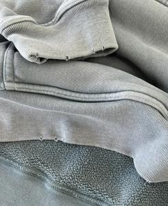 Sweat-shirt à capuche vintage avec logo personnalisé, sweat-shirt uni surdimensionné, sweat-shirts vierges en vrac, pull en coton, sweat-shirts délavés à l'acide, coton mélangé - Product Image 4