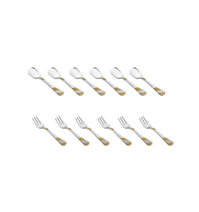 ชุดช้อนส้อมทองเหลืองดีไซน์แฟนซีชุดเครื่องใช้บนโต๊ะอาหารแบบทันสมัย - Product Image 4