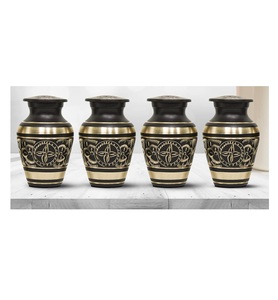 Urnes souvenir noires pour cendres humaines-Urnes de crémation pour femmes Lot de 4-Honore votre bien-aimé avec des mini urnes pour cendres adultes - Product Image 5