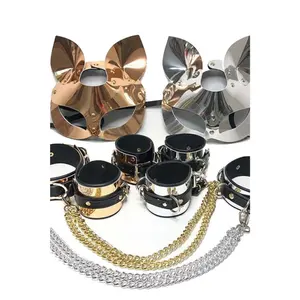 High Quality Women's Argent Cat Mask Sexy Fancy Handcuffs Chain Fancy Accessory Fancy Costume OEM 2022 NEW SEASON