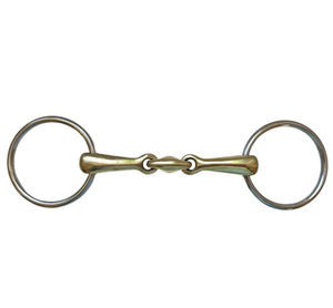 Anneau lâche pour cheval Mèche à double articulation Embouchure lisse polie Mèches d'équitation Instruments vétérinaires - Product Image 3