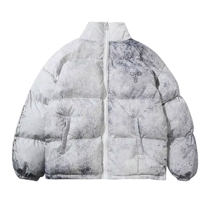 Chaqueta Varsity de Invierno para Hombre, Estilo Urbano Hip Hop, con Parches, Forro Polar Cortavientos - Product Image 1