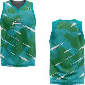 Maillot de basket-ball des États-Unis, imprimé sur mesure, professionnel, séchage rapide, respirant, 100% polyester, sans manches, maillot d'équipe - Product Image 1