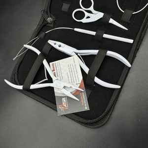 Logo personnalisé vente en gros kit d'outils d'extension de cheveux blanc mat durable boîtier en acier inoxydable personnalisable extension de cheveux en métal - Product Image 2