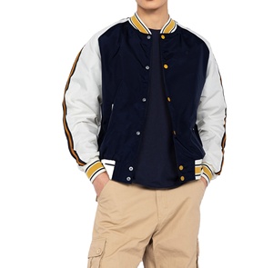 Vestes d'Université Vintage Design Personnalisé Vêtements d'Équipe en Satin Respirants avec Patch Brodé Logo XL Retro Basketball Letterman Jacket - Product Image 1