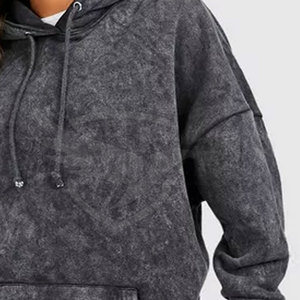 New Trendy Women Clothing Customized Size Hoodies Cotton Polyester Casual Style Acid <b>Wash</b> Hoodies <b>For</b> <b>Sale</b> - Product Image 5