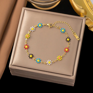 Premium Stainless Steel Jewelry <b>Set</b> <b>for</b> <b>Women</b> with Sweet Printed Design Surface Bracelet and Necklace <b>for</b> Fashion Wholesale - Product Image 1