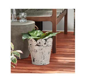 wholesale galvanized flower <b>vase</b> bucket planter tall vintage garden decor for fresh dried floral for home and wedding - Product Image 3