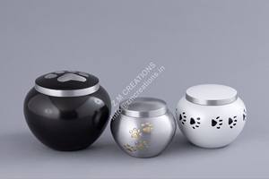 Souvenir grande petite urnes commémoratives en aluminium noir adulte cendres conteneurs funéraires métal laiton matériel crémation fournitures - Product Image 4