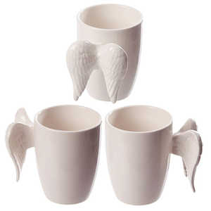 Tasse Angel Cup avec poignée 3D en forme d'ailes, capacité 15oz/200ml, sublimation personnalisée, double paroi, compatible lave-vaisselle, avec cuillère à visser, idéale pour les cadeaux - Product Image 3