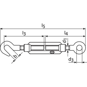 Tensor M10 DIN 1480 con Gancho y Ojo Galvanizado, Longitud 213-298mm, Paquete de 10 - Product Image 3