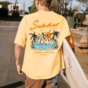 Custom <b>Men's</b> Knitted 100% Cotton <b>Thick</b> Plus Size T-<b>Shirts</b> with Digital Printing Anti-UV Eco-Friendly Quick Dry Breathable Resale - Product Image 5