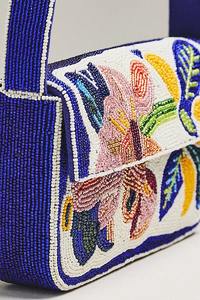 Bolso de Mano Bordado con Cuentas de Diseño, Bolso de Mano con Cuentas Hecho a Mano, Intrincado Motivo Floral Artesanal, Cuentas Pequeñas Cosidas a Mano - Product Image 5