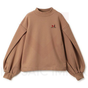 Mosaic Impex alta calidad logotipo personalizado mangas holgadas mujeres sudaderas cuello redondo bordado señoras ropa Casual sudaderas - Product Image 4