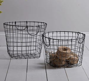 Best Quality Metal Wire <b>Large</b> Size Multi Usage Bucket With Leather Handle Organizers for Home & Kitchen. - Product Image 3