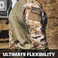 Meilleure vente hommes tactique 1/4 fermeture éclair à manches longues sweat-shirt durable camouflage imprimé vêtements de plein air avec poches pour l'hiver