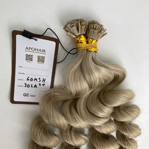 ผมต่อเคราตินย้อมผม30นิ้ว60เถ้าปลายแบนแบบคู่ - Product Image 2