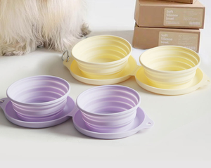 Portable Foldable 1L Silicone Soft Automatic <b>Dog</b> Cat Feeding <b>Water</b> <b>Bowl</b> <b>for</b> Camping Hiking 200g Lightweight <b>for</b> Chickens - Product Image 2