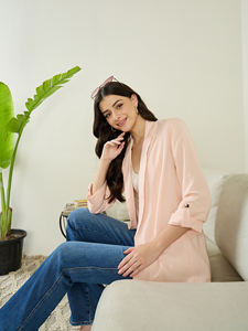 Blazer pour femme, sur mesure, couleur personnalisée, simple boutonnage, uni, décontracté, pour le bureau, coupe ajustée, vêtement d'extérieur formel - Product Image 5