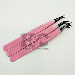 Premium Quality <b>Tweezer</b> Mink Pink Butterfly Eyelash <b>Tweezers</b> Sustainable Stainless Steel Private Logo Lash <b>Tweezer</b> - Product Image 6