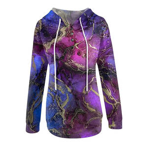 Top con capucha de alta calidad para mujer, diseño único, sublimación, ropa de invierno, estilo callejero, logotipo frontal, precio al por mayor más vendido - Product Image 2