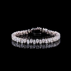 Pulsera de Diamantes de Moissanita con Corte de Pera, Estilo Hip Hop, Plata 925, Pulsera de Diamantes de Moissanita con Incrustaciones, Joyería de Rapero - Product Image 1