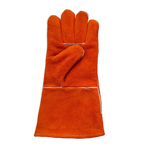 Guantes de soldadura de cuero y protección para las manos del soldador Guantes de trabajo duraderos para seguridad OEM y ODM disponibles - Product Image 3