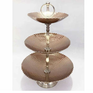 Soporte de acero inoxidable para pastel de boda, venta al por mayor, nuevo diseño, 3 niveles, mejor calidad, pulido - Product Image 1