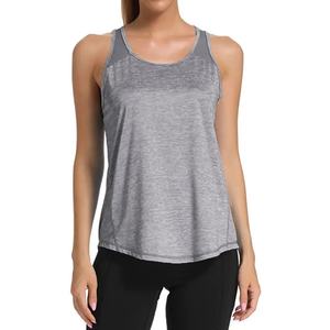 New Wholesale Solid Color <b>Mesh</b> Stitching Pleated Design High Elastic Sports Quick-drying Breathable Jogging Women's tank <b>Top</b> - Product Image 2
