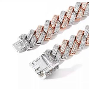 High Polish Sterling <b>Silver</b> Men's Hip Hop <b>Diamond</b> Chain <b>Necklace</b> for Party and Casual Wear - Product Image 3