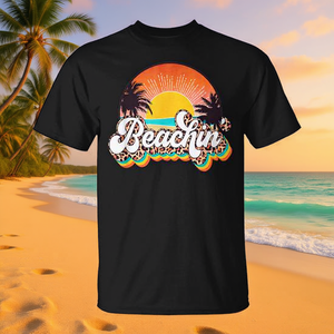 T-shirt rétro imprimé léopard noir pour homme, col rond, manches courtes, impression numérique, pour l'été - Product Image 3