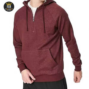 Sudadera con capucha de media cremallera para hombre de calidad superior para invierno Nueva llegada Ropa informal con capucha transpirable Sudaderas con capucha de media cremallera para hombre - Product Image 4