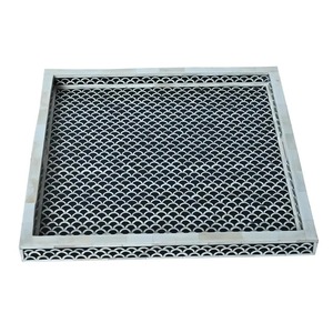 Plateau de service décoratif en os incrusté de style artisanal moderne de qualité supérieure pour les hôtels, les stations balnéaires ou le salon - Product Image 1