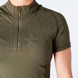 High Quality <b>Long</b> <b>Sleeve</b> Horse Riding <b>Base</b> <b>Layer</b> for Women Breathable Equestrian Show Shirt Set Equestrian Clothing - Product Image 6