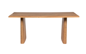 โต๊ะอาหารหรูหราสำหรับห้องครัวและร้านอาหาร ทำจากไม้เนื้อแข็งอะคาเซีย ดีไซน์ทันสมัย งานฝีมือประณีต ขาไม้สองขา ประกอบง่าย ทนทาน - Product Image 2