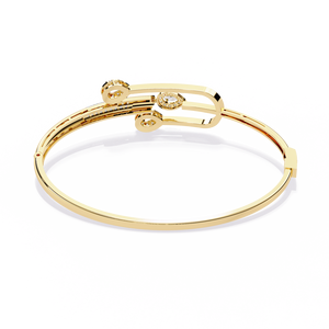 Fabulous 18K <b>Gold</b> Lab Grown Diamond Bracelet & <b>Bangle</b> - Product Image 3