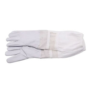 Guantes protectores de mano de cuero de grano de cabra transpirables al por mayor para Apicultura - Product Image 4