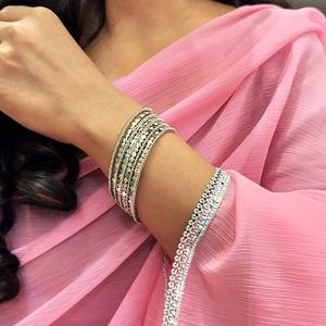 Bracelets traditionnels indiens antiques oxydés pour mariée, bijoux tendance, fabricant indien de bijoux pour femmes - Product Image 3