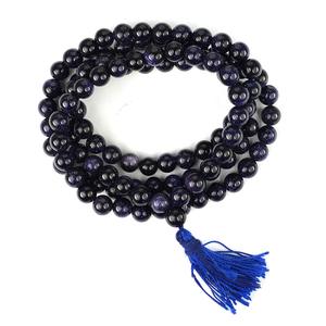 Amatista Jap Mala con cuentas de cristal pulido para yoga, sanación energética, meditación, uso de bienestar y compra a granel - Product Image 3