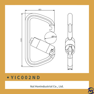 Gancho de mosquetón en forma de D YIC002ND - Product Image 2