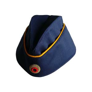 Casquette bleue, bandeau noir, broderie à la main en fil d'or, casquette de chef national français, visière, chapeau, sangle réglable, logo brodé - Product Image 5